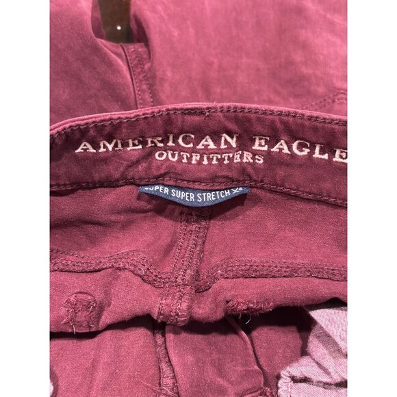 American Eagle Outfitters Womens Super Stretch Hi-Rise Jegging Size 4 Burgundy - Picture 3 of 14